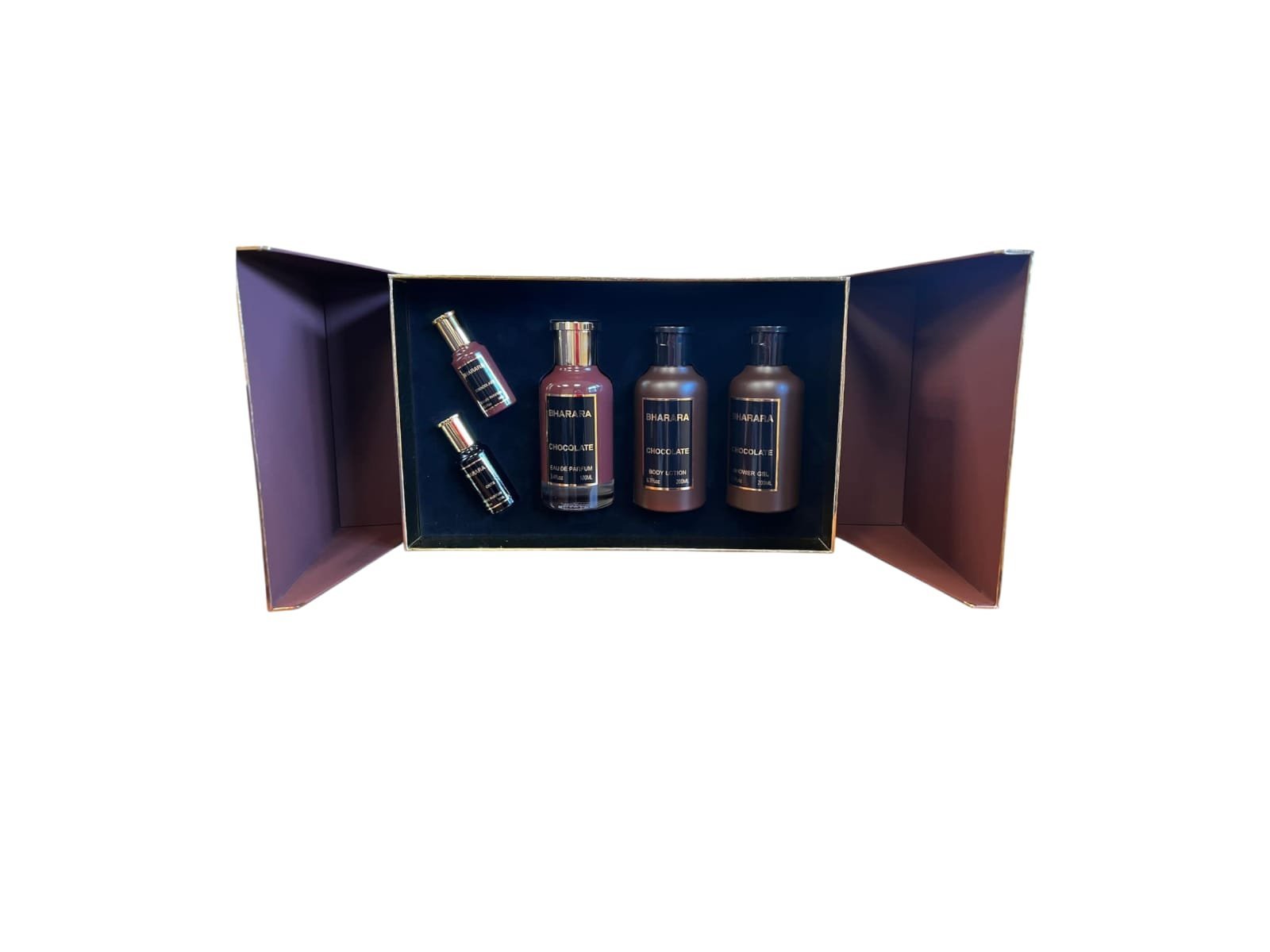 Perfume Árabe Estuche Bharara Chocolate EDP 5 Piezas Unisex