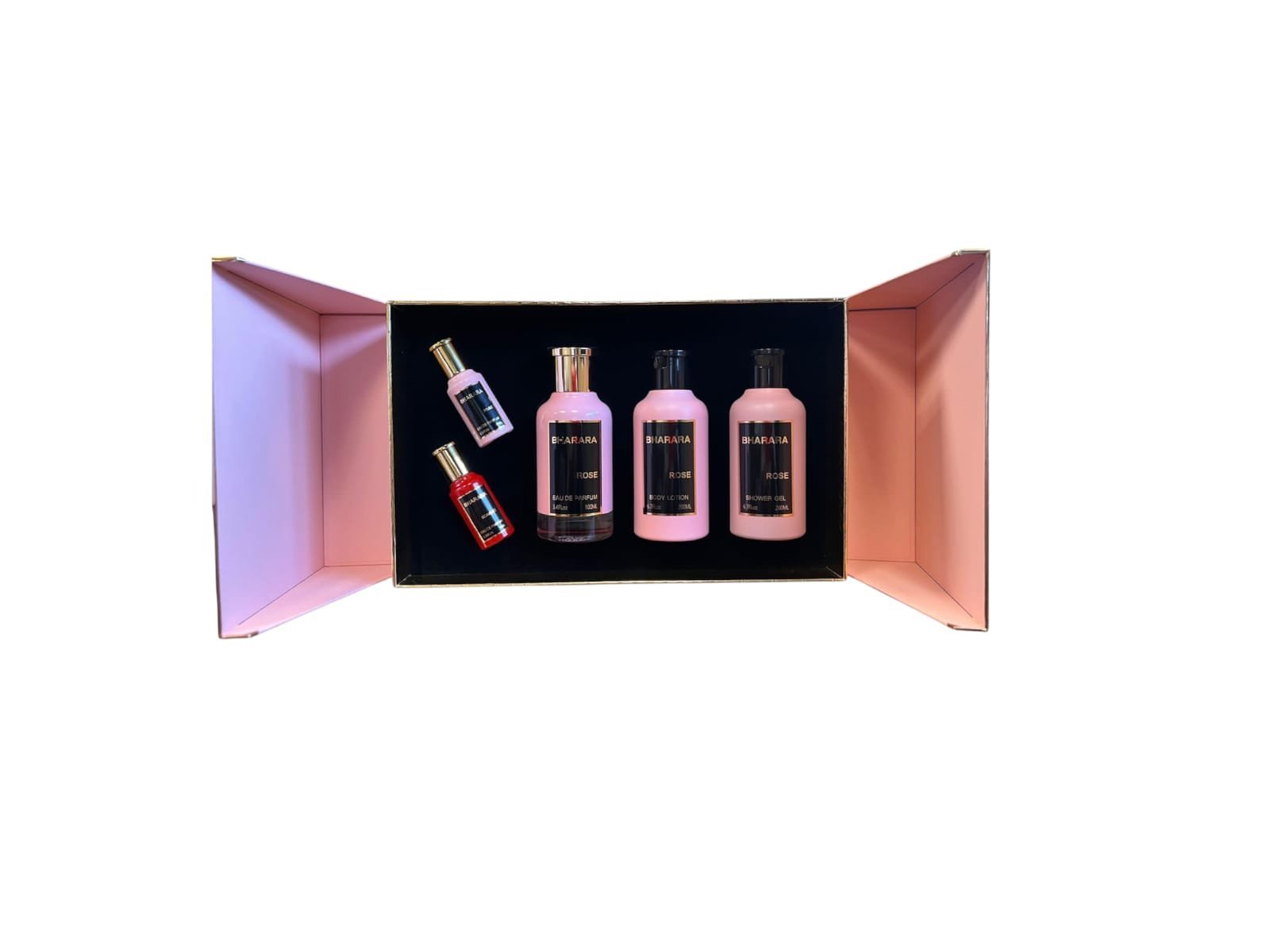 Perfume Árabe Estuche Bharara Rose EDP 5 Piezas Mujer