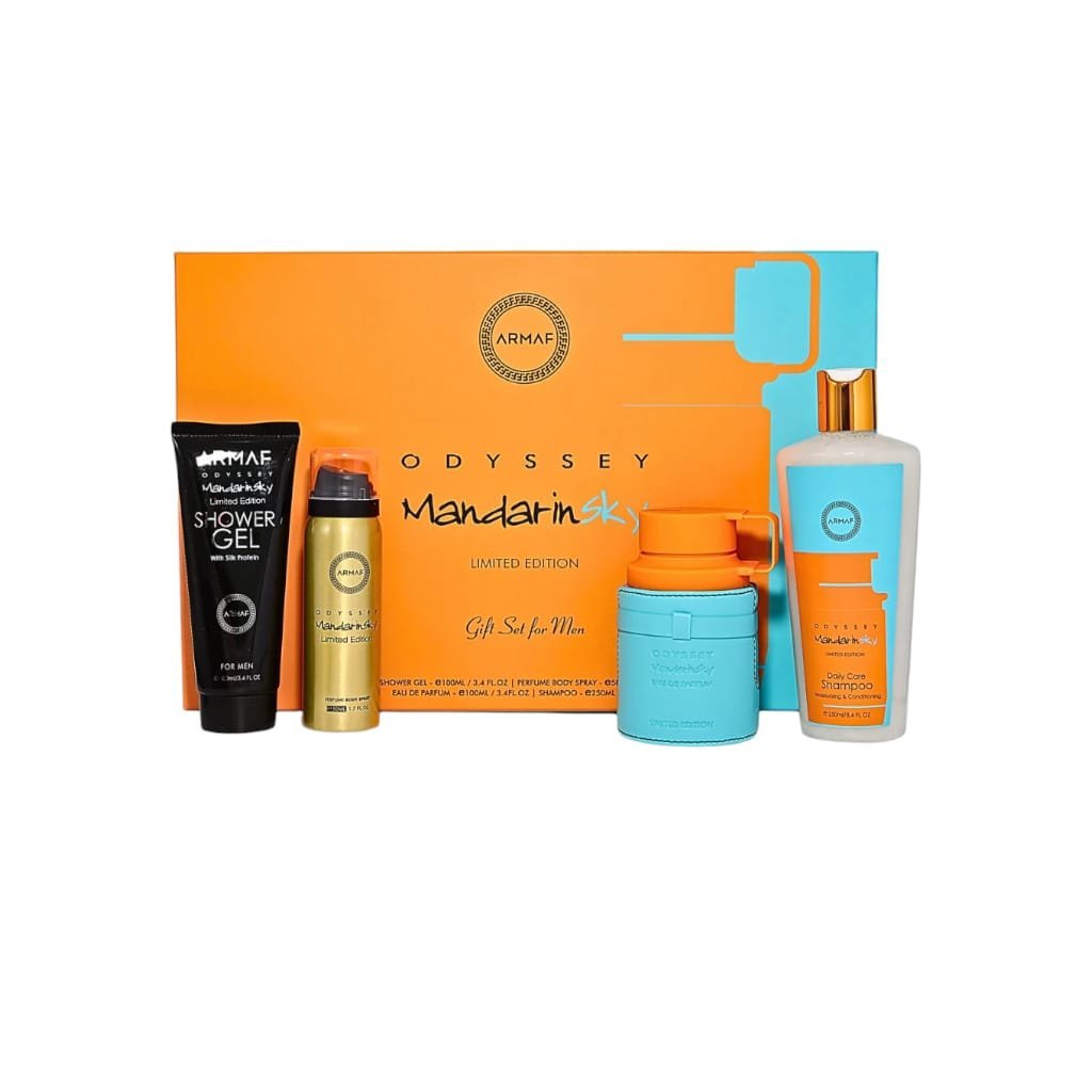 Perfume Árabe Estuche Armaf Odyssey Mandarin Sky 4 Piezas EDP Hombre
