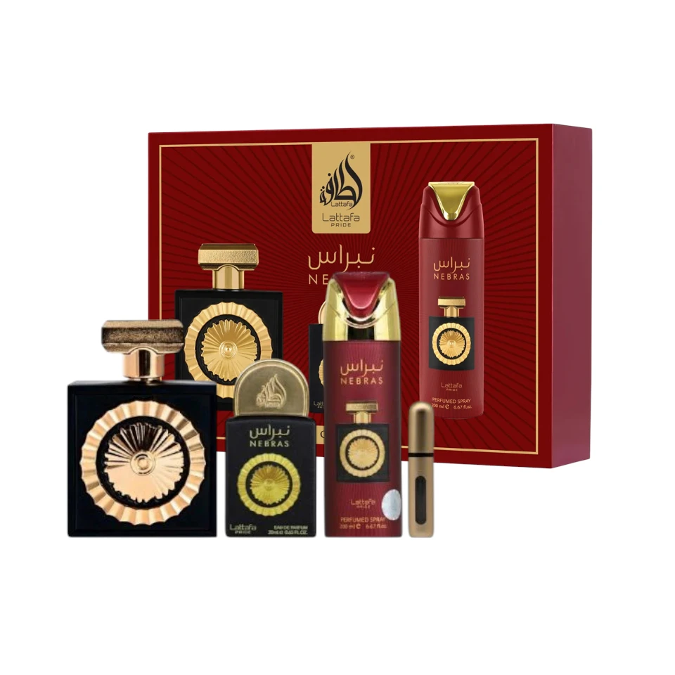 Perfume Árabe Estuche Lattafa Nebras 4 Pzs Eau De Parfum 100ml Unisex