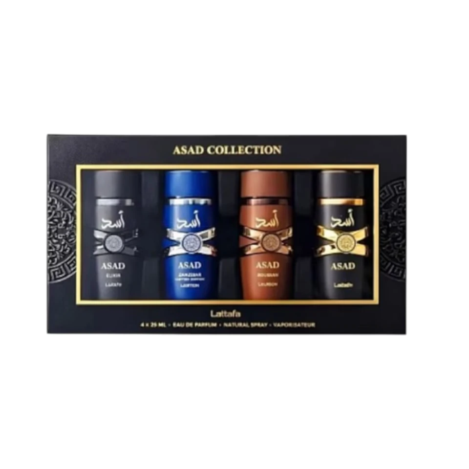 Perfume Árabe Kit Lattafa Asad Collection Eau de Parfum 4 * 25ml Hombre - Imagen 2