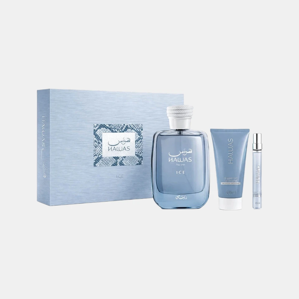 Perfume Árabe Estuche Rasasi Hawas Ice Eau De Parfum 100ml Hombre