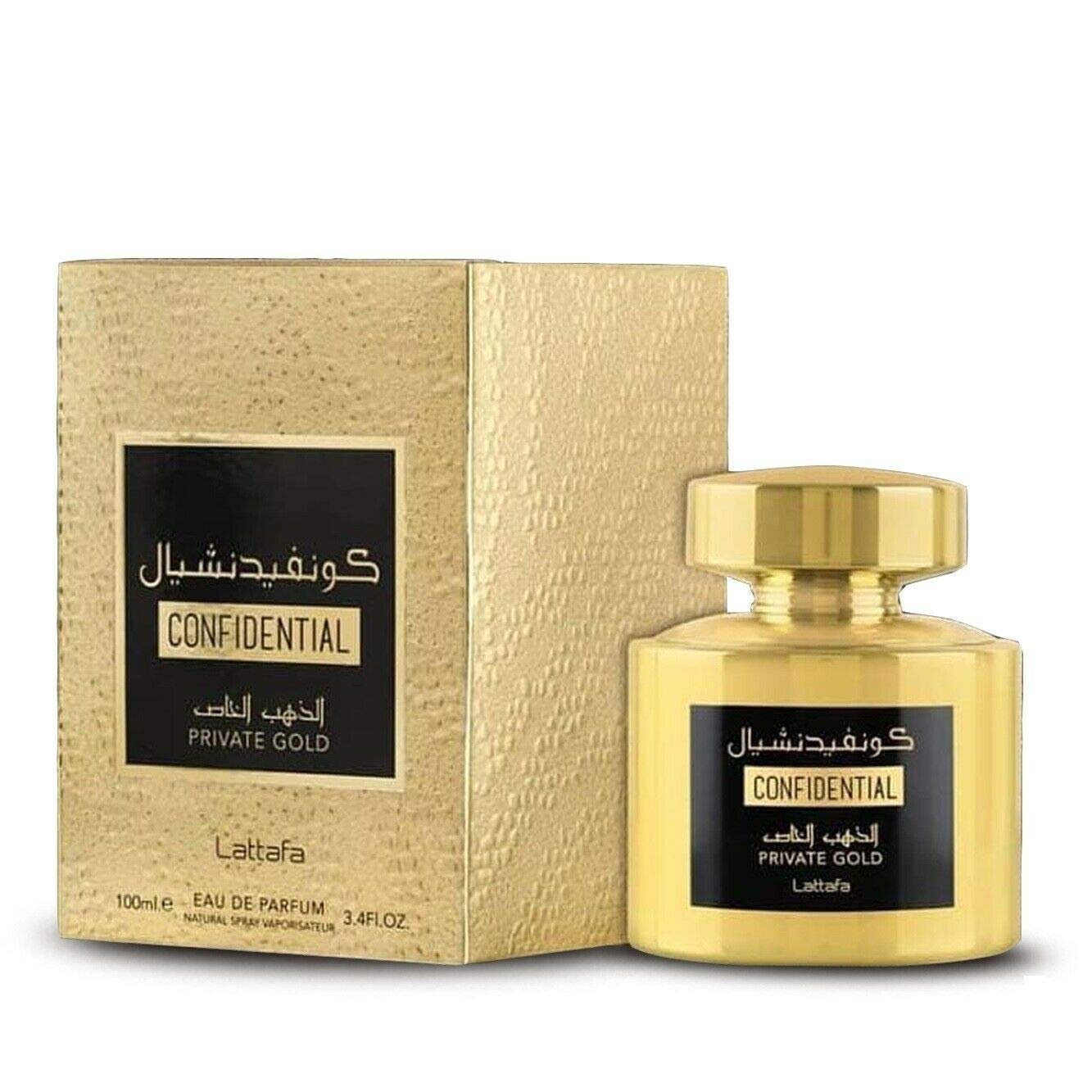 Perfume Árabe Lattafa Confidential Private Gold EDP 100ml Unisex
