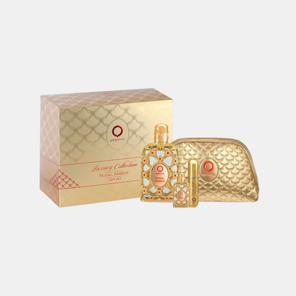 Perfume Árabe Estuche Orientica Royal Amber EDP 4 Piezas 80ml Unisex