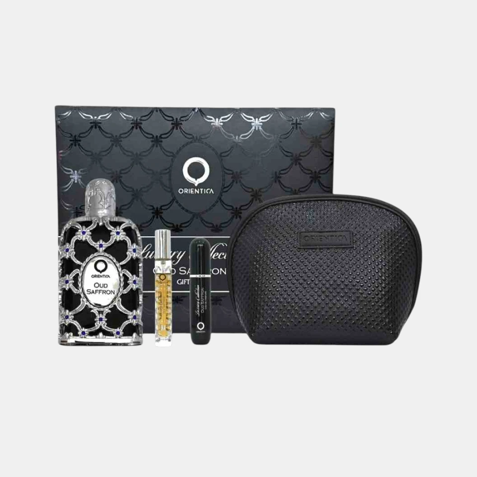 Perfume Árabe Estuche Orientica Oud Saffron EDP 4 Piezas 80ml Unisex