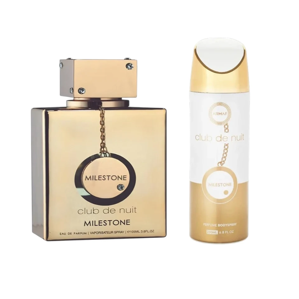 Perfume Árabe Armaf Club de Nuit Milestone 105ml + Body Spray 200ml Unisex