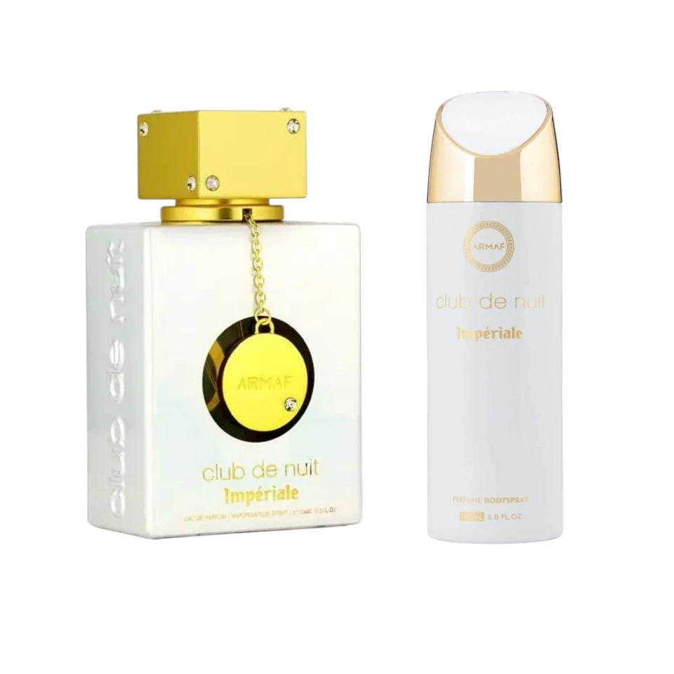 Perfume Árabe Armaf Club de Nuit White Imperiale 105ml + Body Spray 200ml Mujer