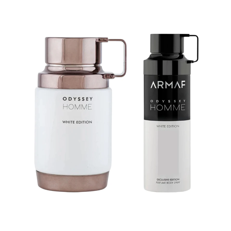Perfume Árabe Armaf Odyssey Homme White Edition 100ml + Body Spray 200ml Hombre
