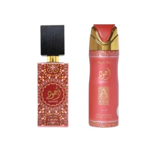 Perfume Árabe Lattafa Ajwad Pink To Pink 60ml + Body Spray 200ml Unisex