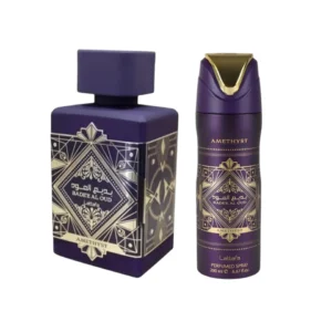 Perfume Árabe Lattafa Amethyst 100ml + Body Spray 200ml Unisex