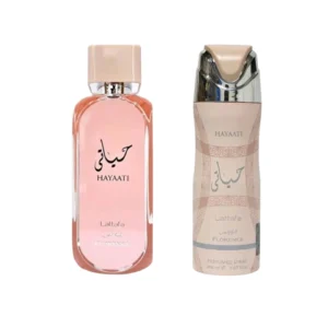 Perfume Árabe Lattafa Hayaati Florence 100ml + Body Spray 200ml Mujer