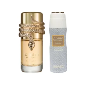 Perfume Árabe Lattafa Musamam White Intense 100ml + Body Spray 200ml Unisex
