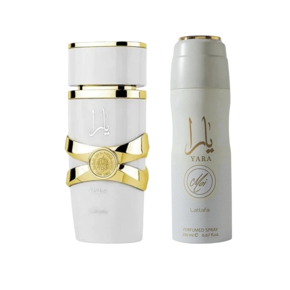 Perfume Árabe Lattafa Yara Moi 100ml + Body Spray 200ml Mujer