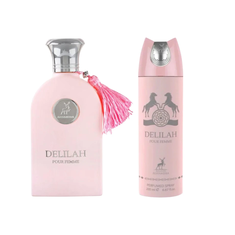 Perfume Árabe Maison Alhambra Delilah Pour Femme 100ml + Body Spray 200ml Mujer