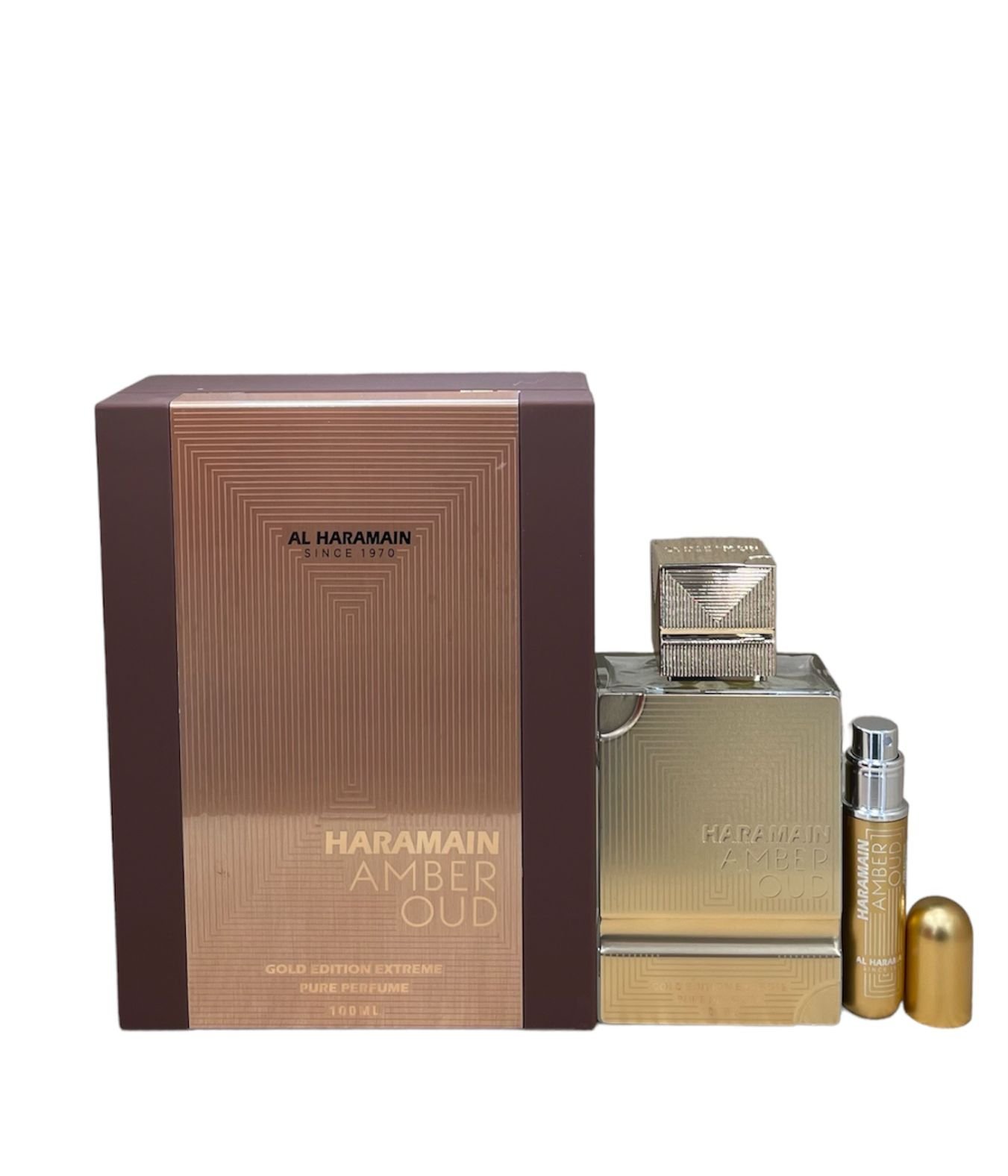 Perfume Árabe Al Haramain Amber Oud Gold Edition Extreme Pure Perfume Gift Set x 100ml