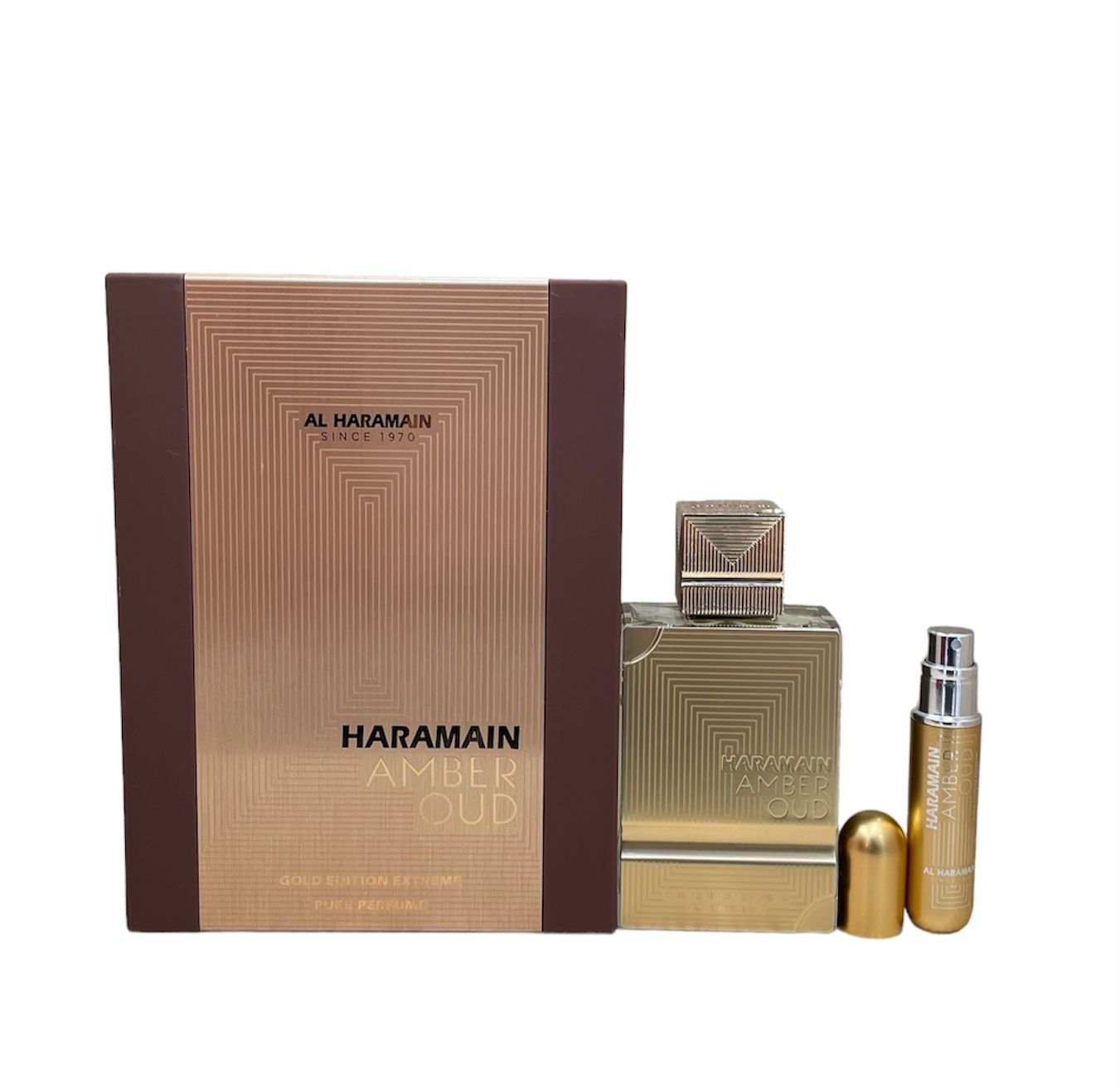 Perfume Árabe Al Haramain Amber Oud Gold Edition Extreme Pure Perfume Gift Set x 60ml