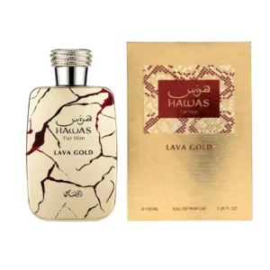 Perfume Árabe Rasasi Hawas Lava Gold EDP 100ml Hombre